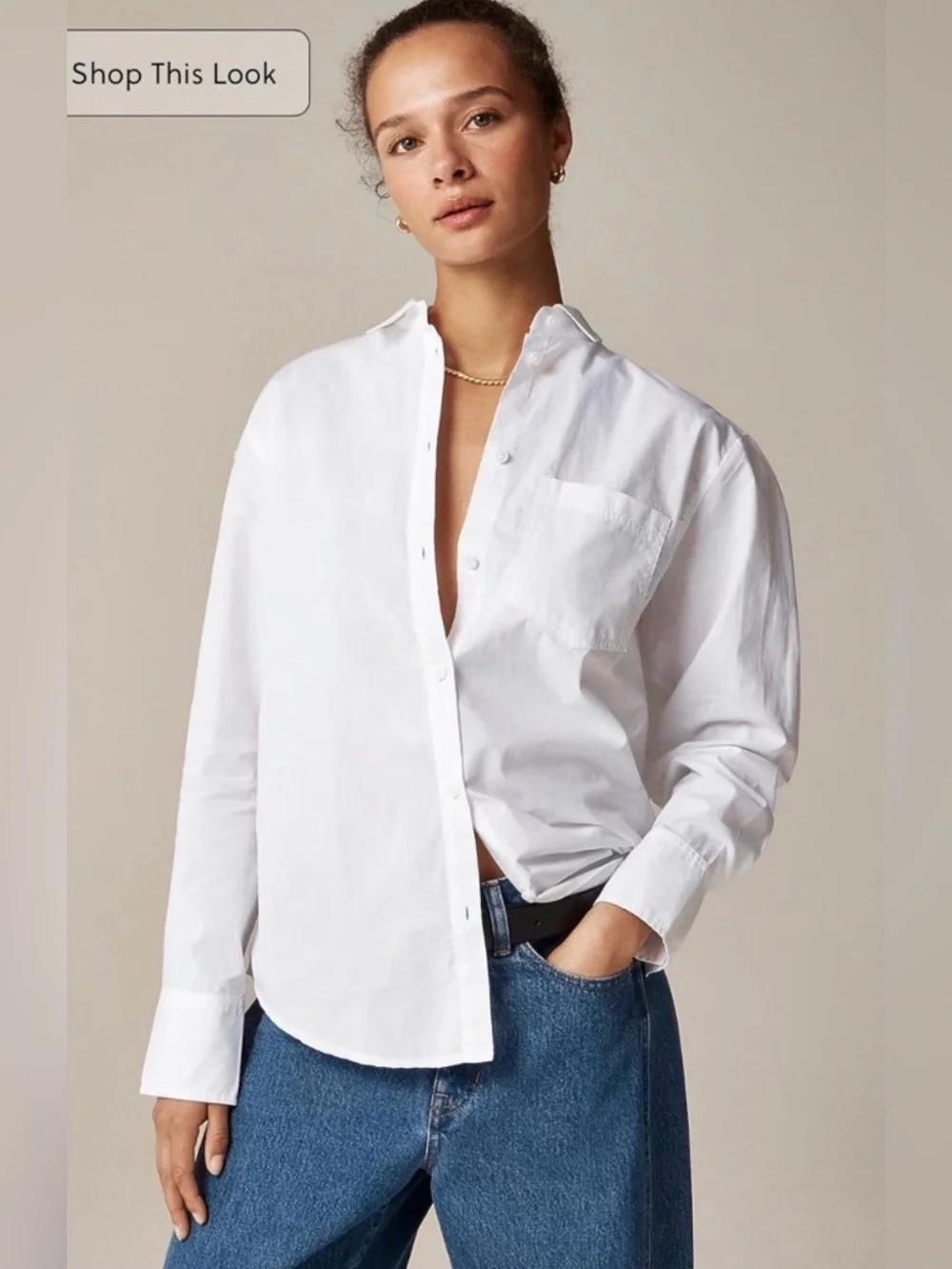 J.Crew Garçon classic shirt in cotton poplin in white